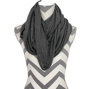 Calvin Klein Infinity Scarf Women One Size Grey Jersey Knit Shawl Unisex Neutral